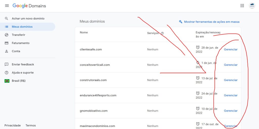 Editando Configurações DNS 7 ti pro br google dominios 2